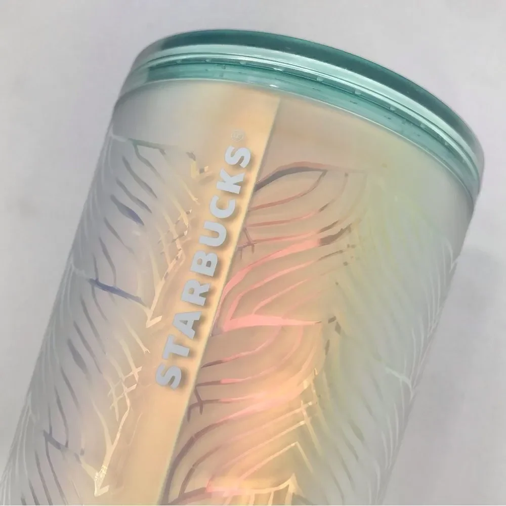 Starbucks 50th Anniversary 2021 Iridescent Frosted Mermaid Tail 24 oz Co…